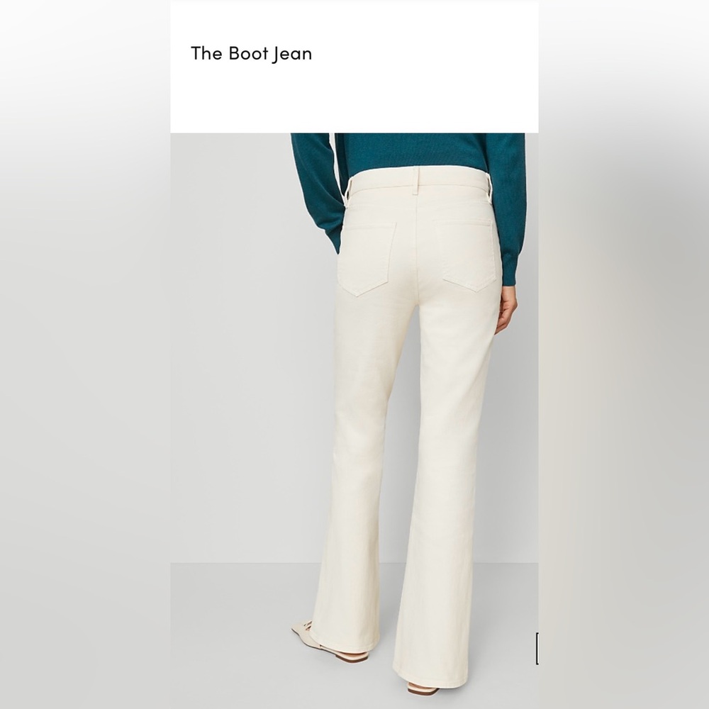 White Women's Boot cut mid rise Jeans - Classic Everyday Style